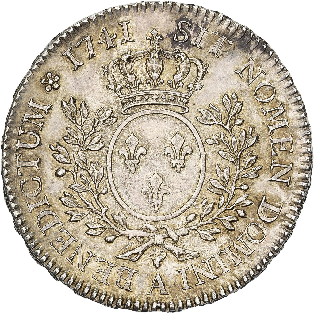 França, Louis XV, 1/2 Écu au bandeau, 1741, Paris, Flan Bruni, Prata, MS(63)
