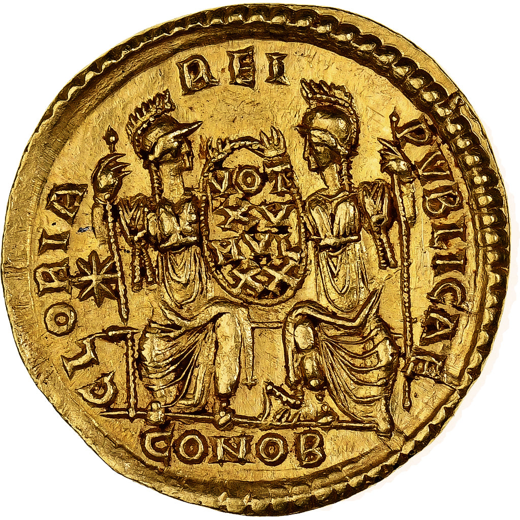 Theodosius II, Solidus, 415, Constantinople, Złoto, AU(55-58), RIC:207