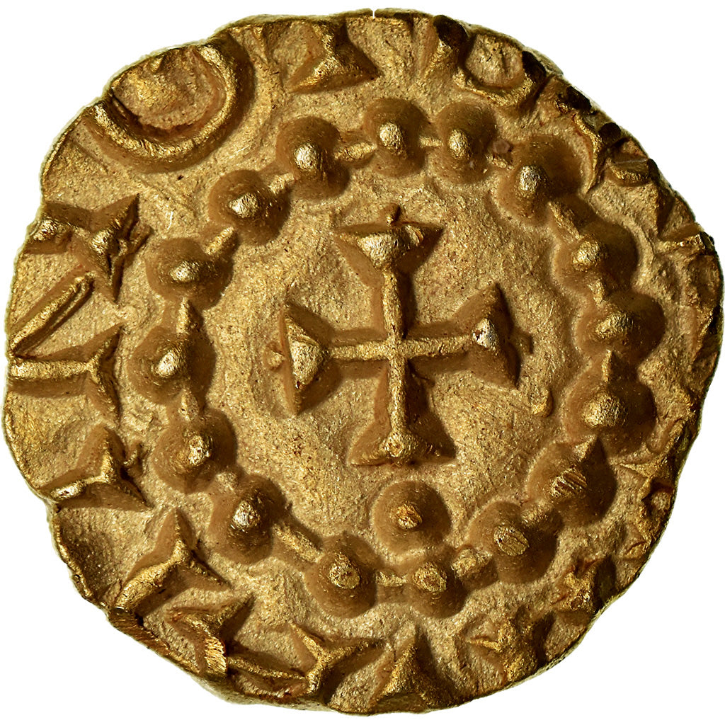Francja, Triens, 7th-8th centuries, Saint-Ouen de Rotomo, Złoto, AU(55-58)