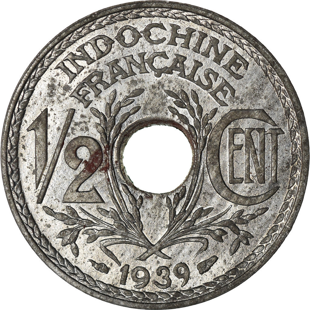 Indochine française, 1/2 Cent, 1939, Paris, Piéfort, Zinc, PCGS, SP63