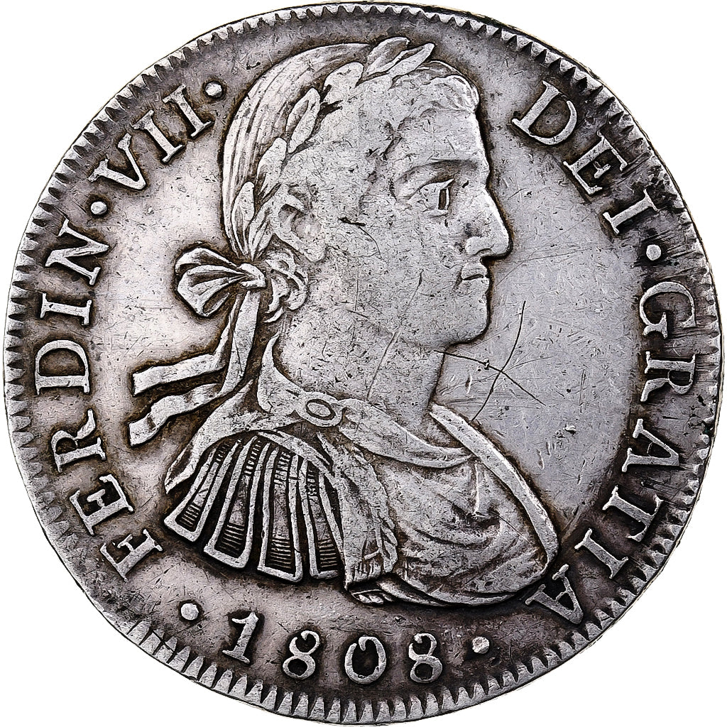 México, Ferdinand VII, 8 Reales, 1808, Mexico City, Plata, BC+, KM:110