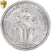 Nowa Kaledonia, 1 Franc, 1949, Paris, Egzemplarz, Srebro, PCGS, SP64