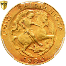 Union catalaniste, 20 Pesetas, 1900, Barcelone, Or, PCGS, SP64, Calico: 88