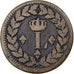 France, Louis XVIII, 1 Decime, 1814-15, Strasbourg, Incuse strike, Bronze