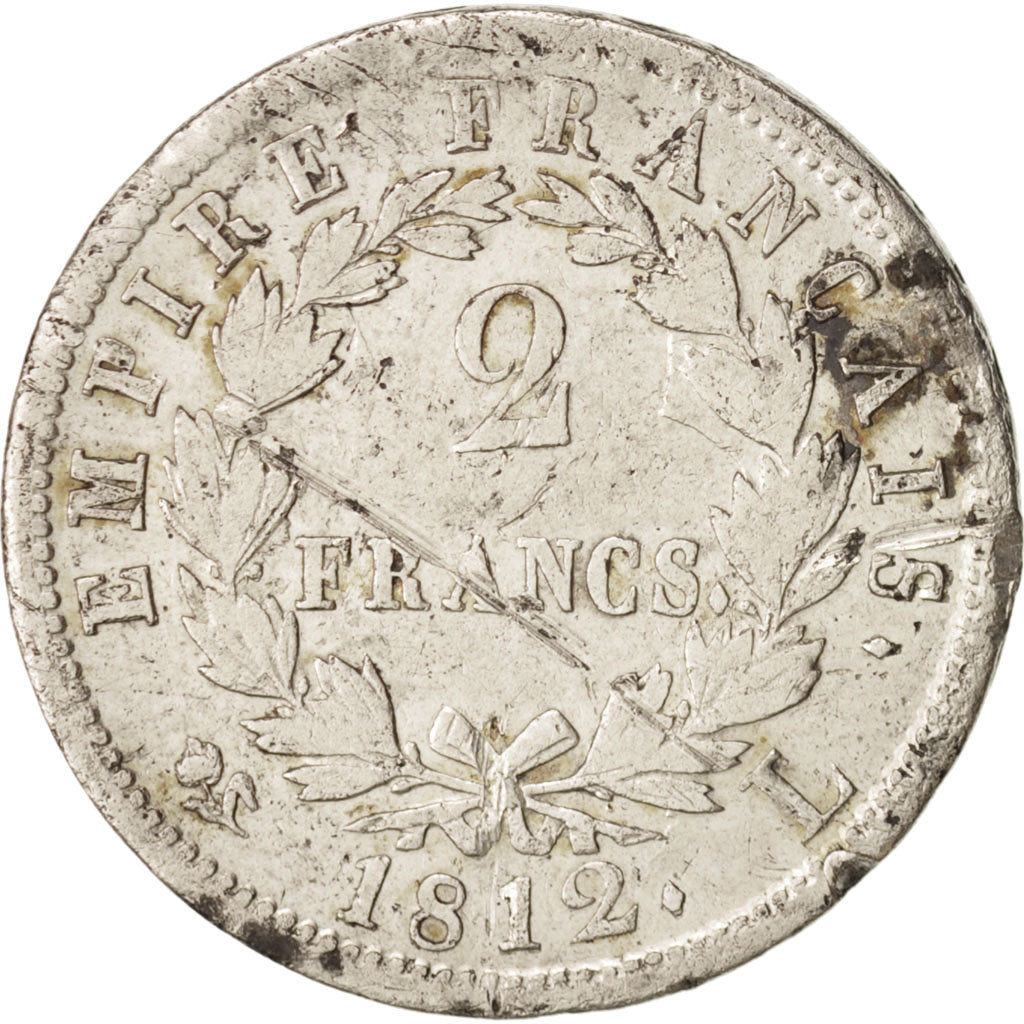Münze, Frankreich, Napoléon I, 2 Francs, 1812, Bayonne, S, Silber, KM:693.9