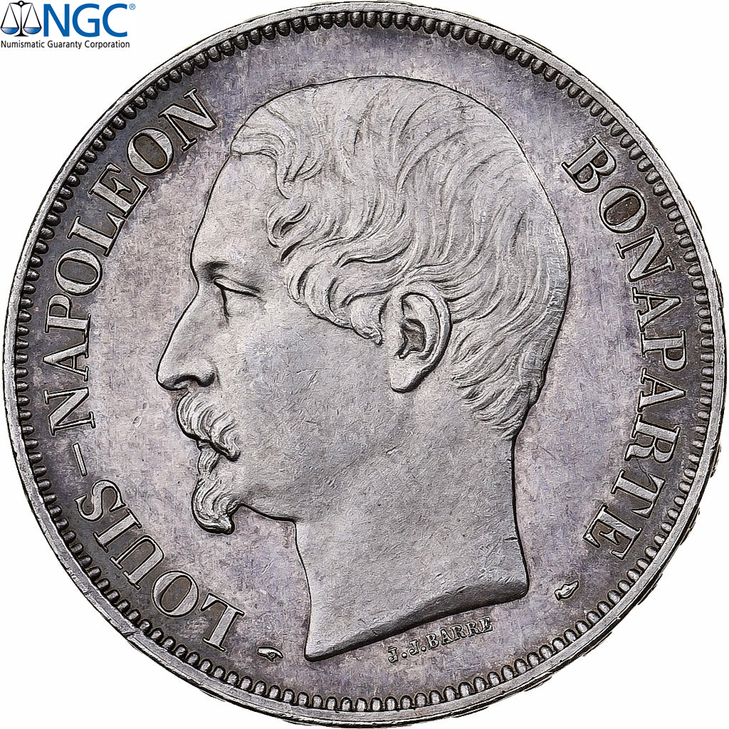 Frankreich, Louis-Napoléon Bonaparte, 5 Francs, 1852, Paris, Pattern, Silber