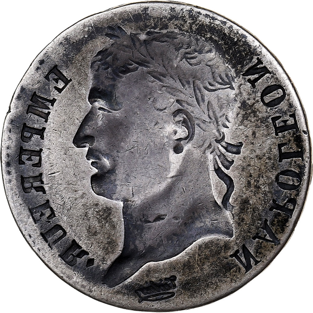 France, Napoleon I, 1 Franc, 1807-1814, Incuse strike, Silver, VF(20-25)