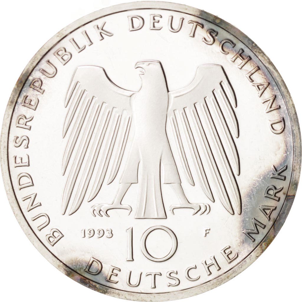 Coin, GERMANY - FEDERAL REPUBLIC, 10 Mark, 1993, Stuttgart, Germany, MS(65-70)