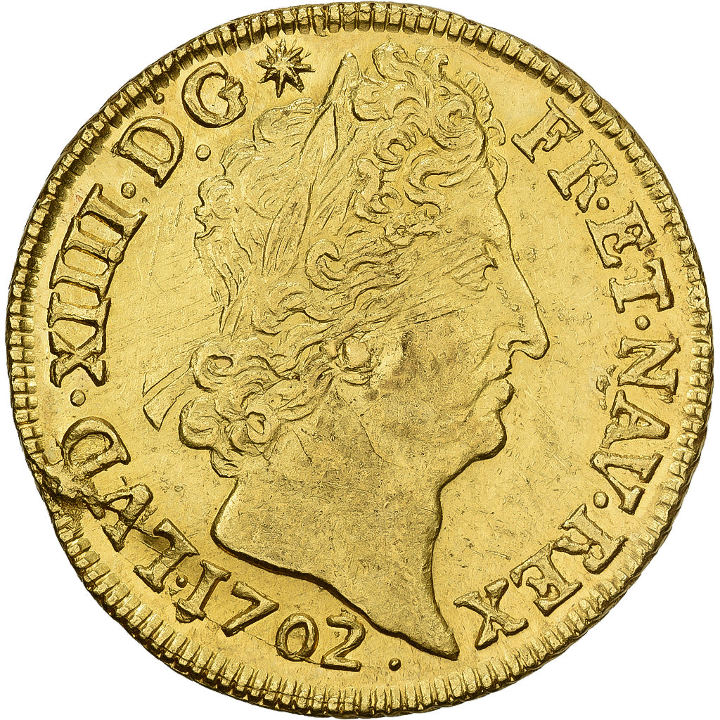 France, Louis XIV, Double louis d'or aux 8 L et aux insignes, 1702, Bayonne