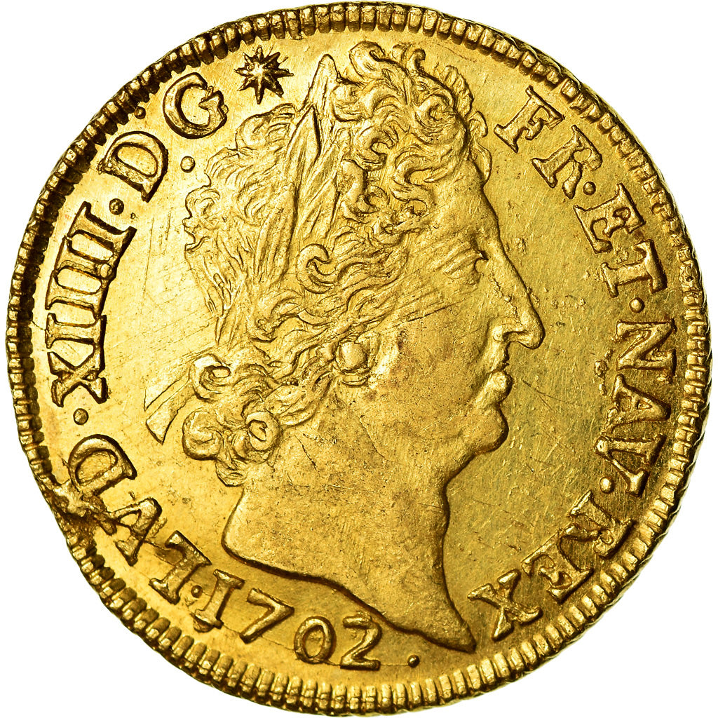 France, Louis XIV, Double louis d'or aux 8 L et aux insignes, 1702, Bayonne, Or