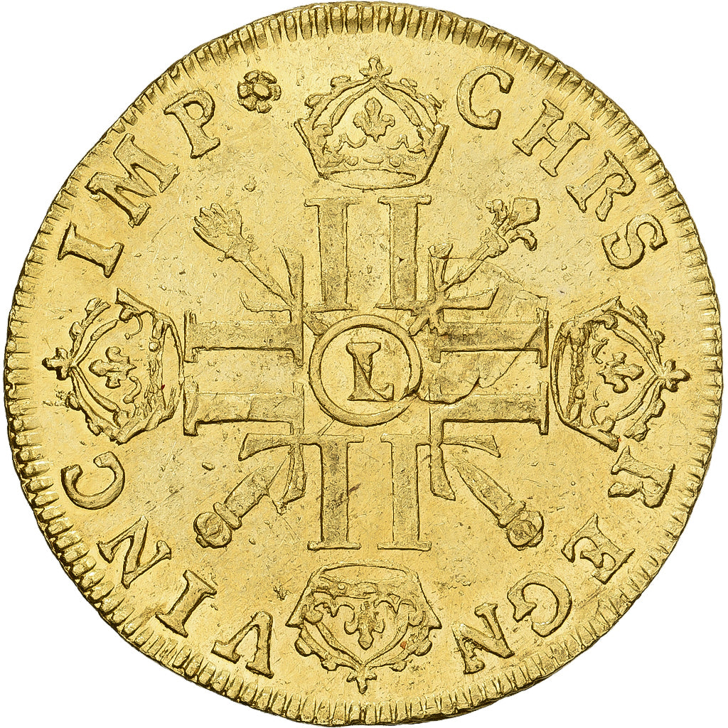 France, Louis XIV, Double louis d'or aux 8 L et aux insignes, 1702, Bayonne