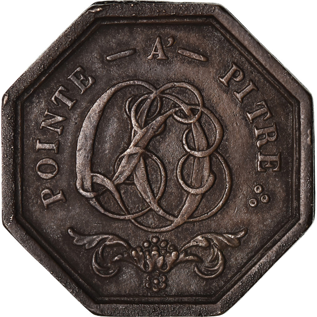Martinique et Guadeloupe, Jeton, Pointe-à-Pitre, 1/2 Gourde, ND (1825), Métal