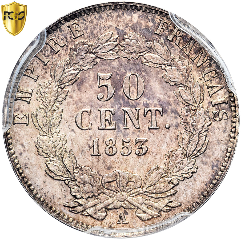 Münze, Frankreich, Napoleon III, Napoléon III, 50 Centimes, 1853, Paris