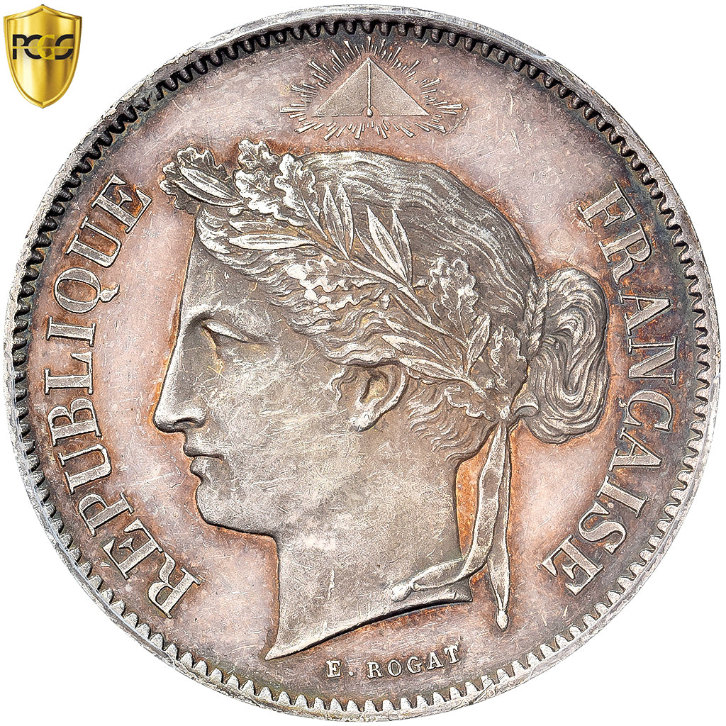 Frankreich, 5 Francs, Concours de Rogat, 1848, Pattern, Silber, PCGS, SP61