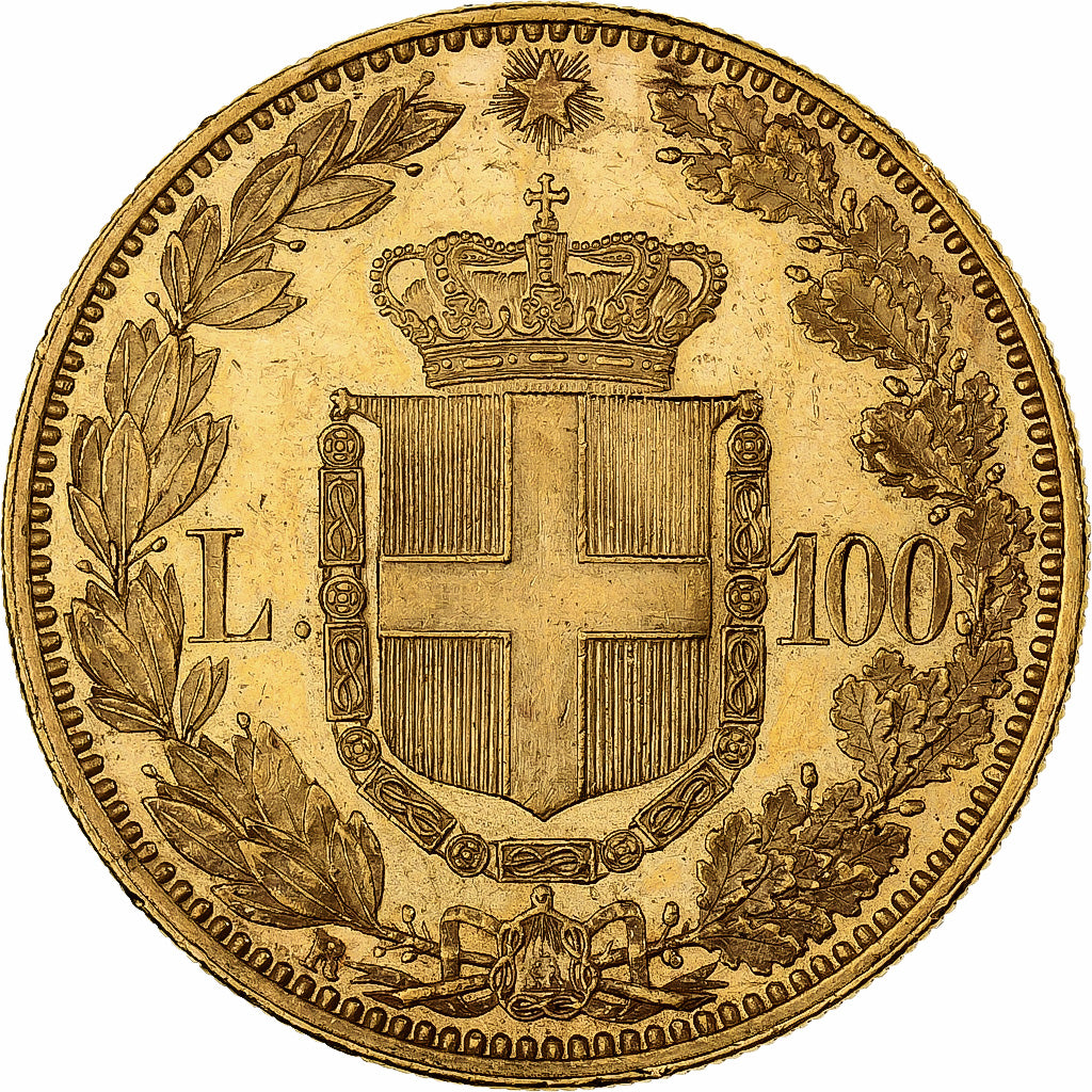 Italië, Umberto I, 100 Lire, 1883, Rome, Goud, PR, KM:22