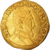 França, Henri II, Henri d'or, 1554/3/0, Bayonne, Dourado, AU(50-53)