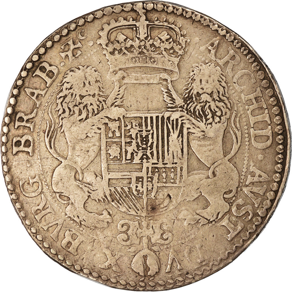 Países Bajos españoles, Philip IV, 2 Ducaton, 1623, Antwerp, Plata, BC+