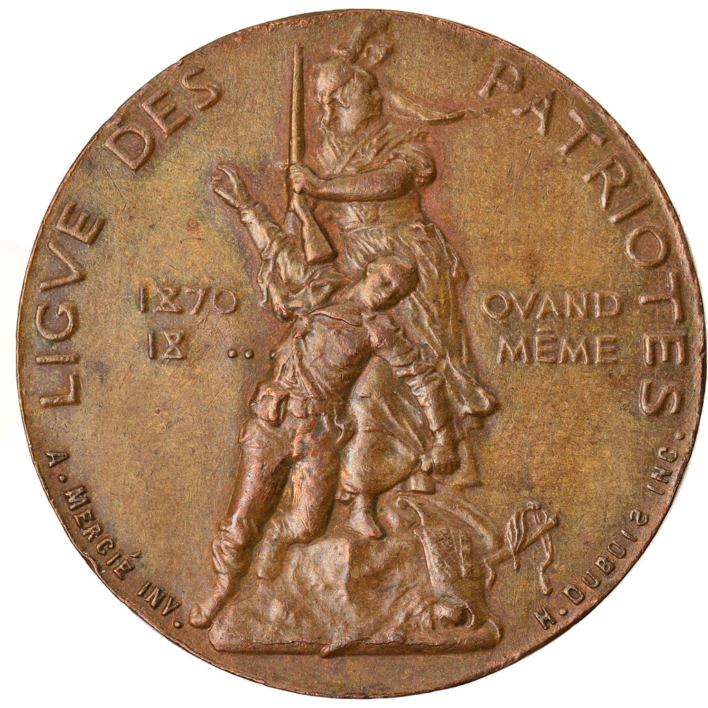 France, Jeton, Ligue des Patriotes, History, 1882, Mercié, SUP, Bronze