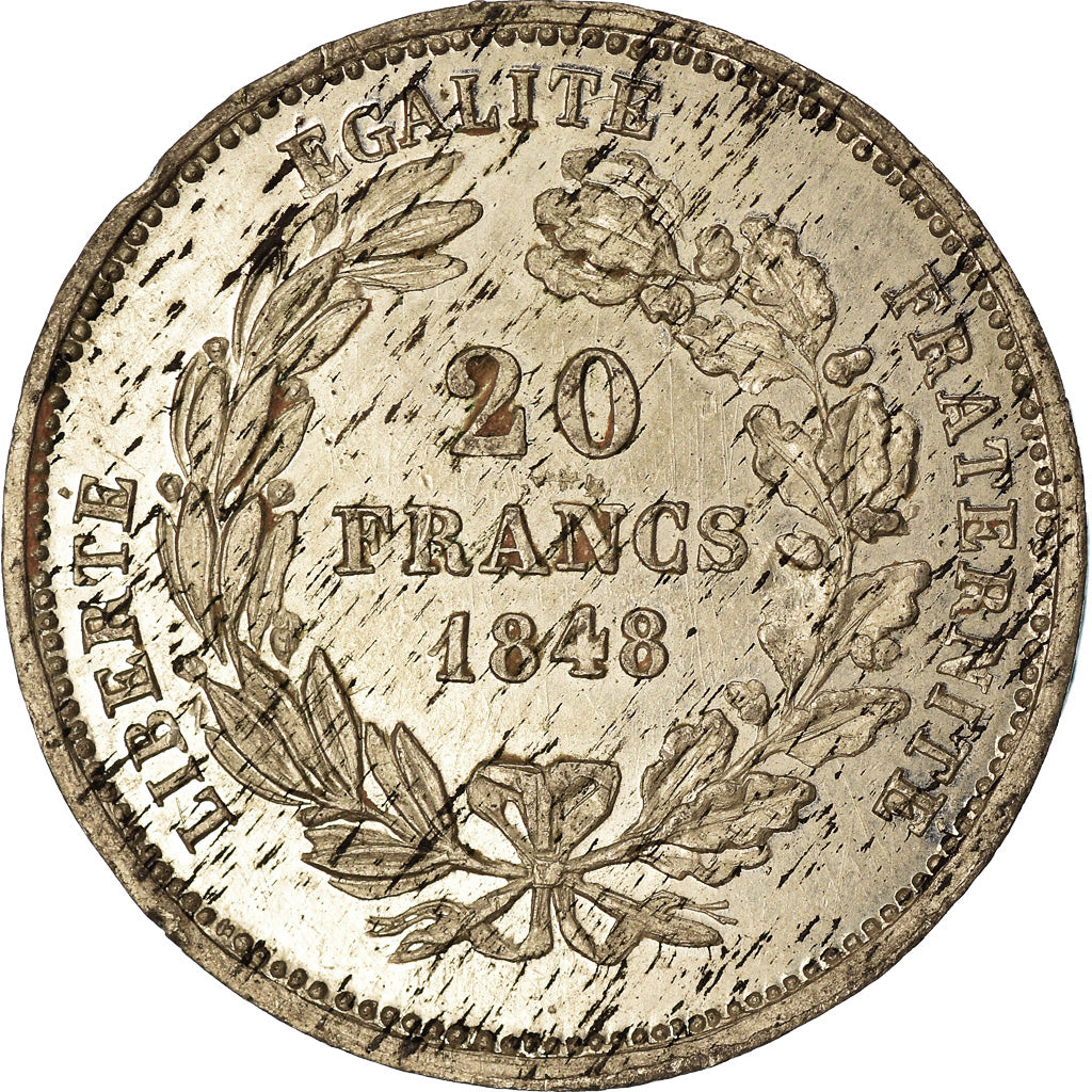 Monnaie, France, Concours de Catel, 20 Francs, 1848, ESSAI, TTB, Tin