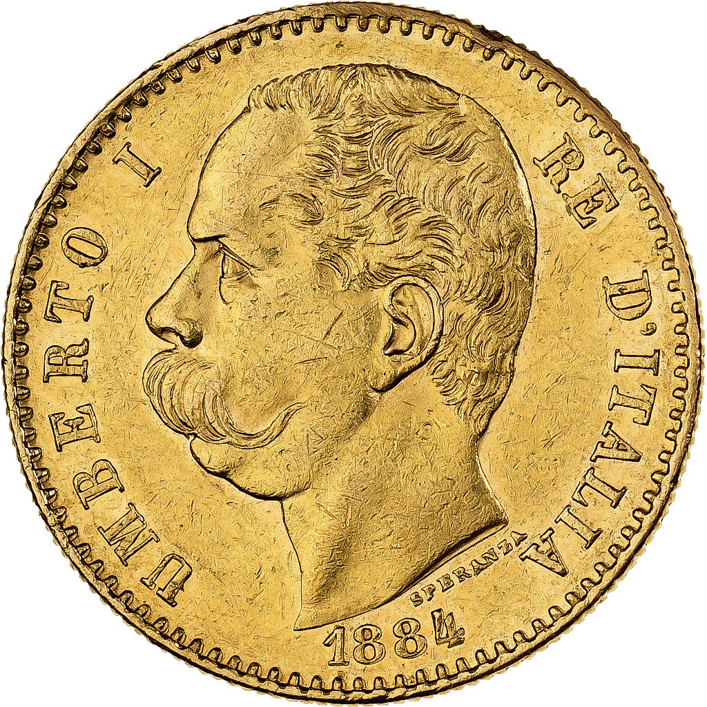 Italia, Umberto I, 50 Lire, 1884, Rome, Oro, BB, KM:25