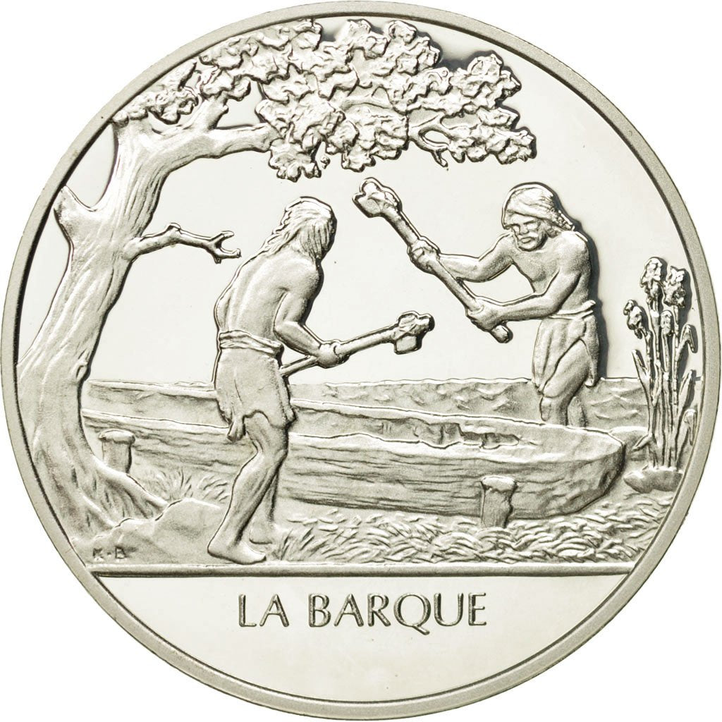 Frankreich, Medal, La barque, Sciences & Technologies, STGL, Silber
