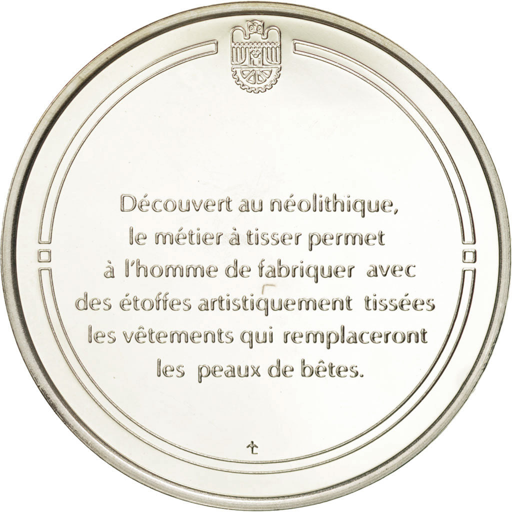 Frankreich, Medal, Le métier à tisser, Sciences & Technologies, STGL, Silber