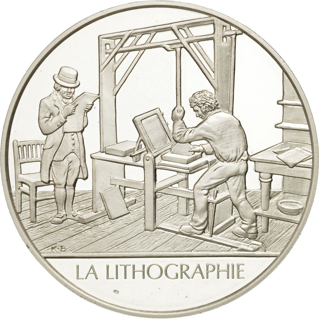 Frankreich, Medal, La litographie, Sciences & Technologies, STGL, Silber