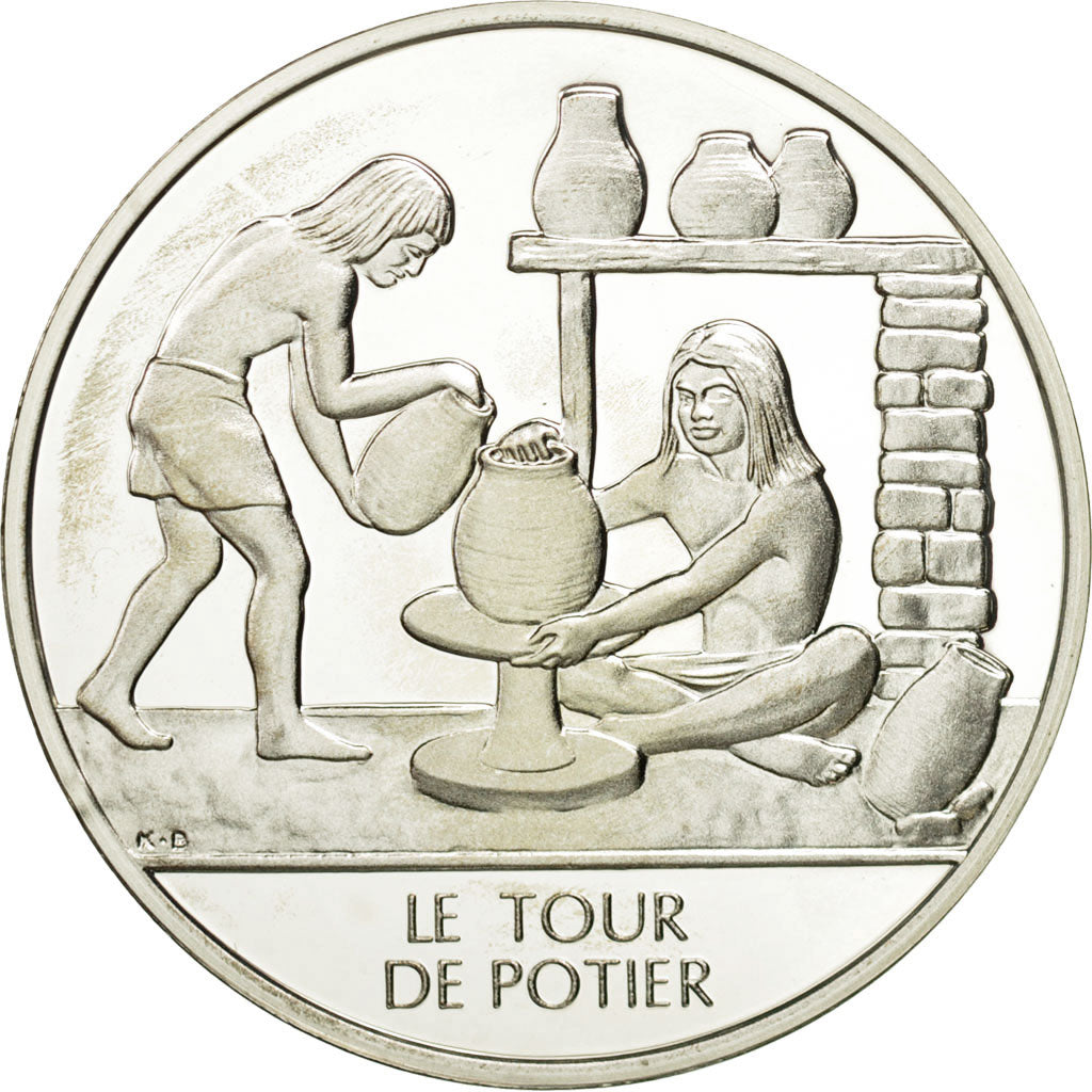France, Medal, Le tour de potier, Sciences & Technologies, MS(65-70), Silver