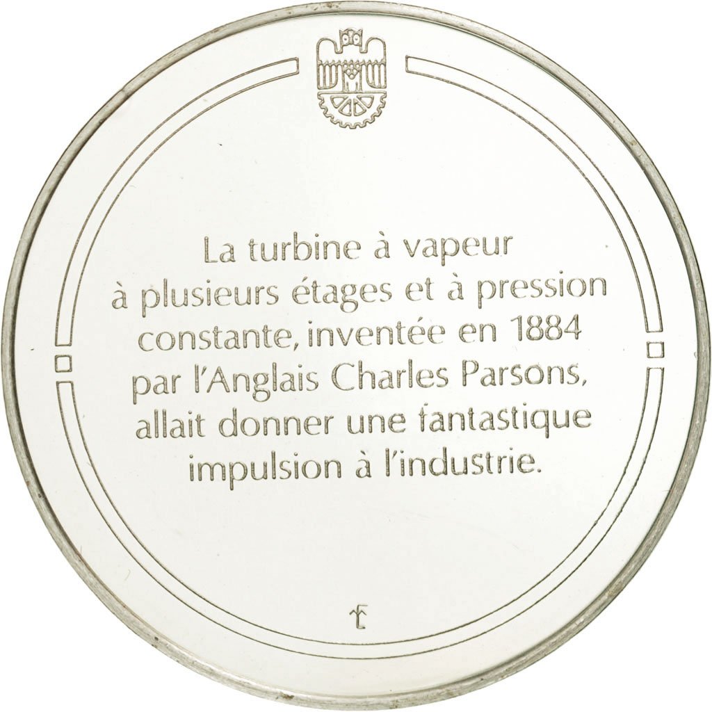 Frankreich, Medal, La turbine à vapeur, Sciences & Technologies, STGL, Silber