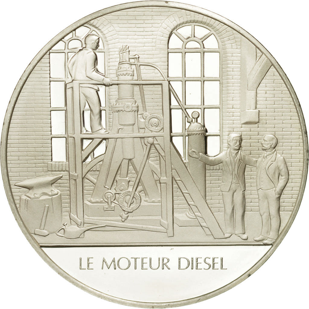 Frankreich, Medal, Le moteur diesel, Sciences & Technologies, STGL, Silber