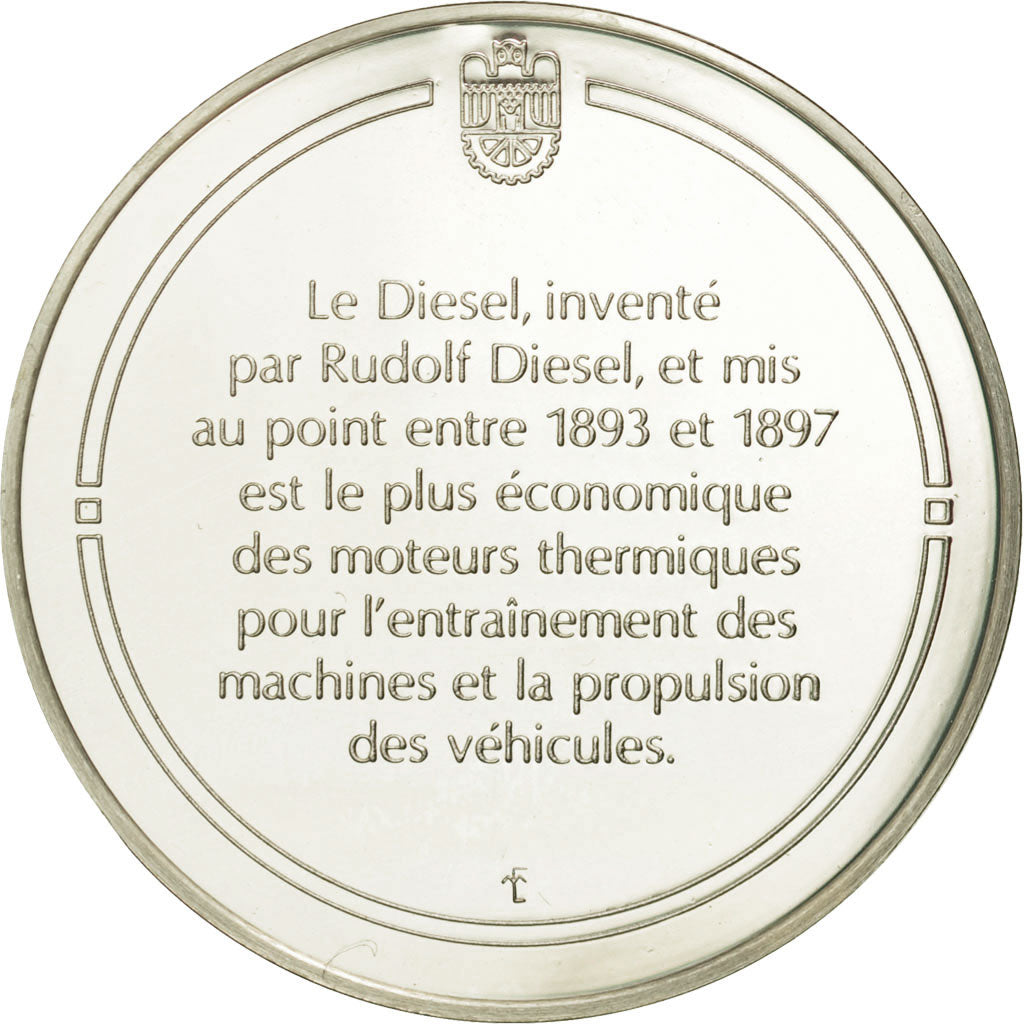 Frankreich, Medal, Le moteur diesel, Sciences & Technologies, STGL, Silber