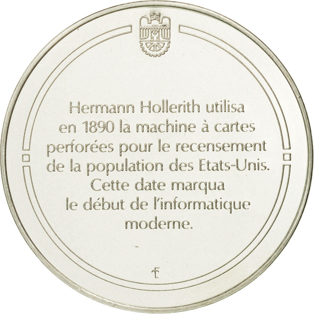 France, Medal, La machine à cartes perforées, Sciences & Technologies, FDC