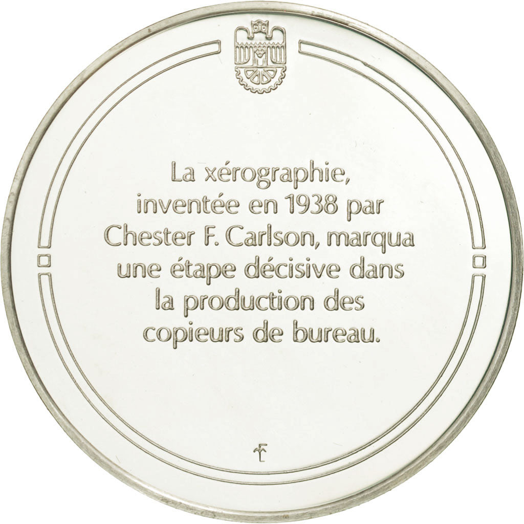 France, Medal, La xérographie, Sciences & Technologies, MS(65-70), Silver
