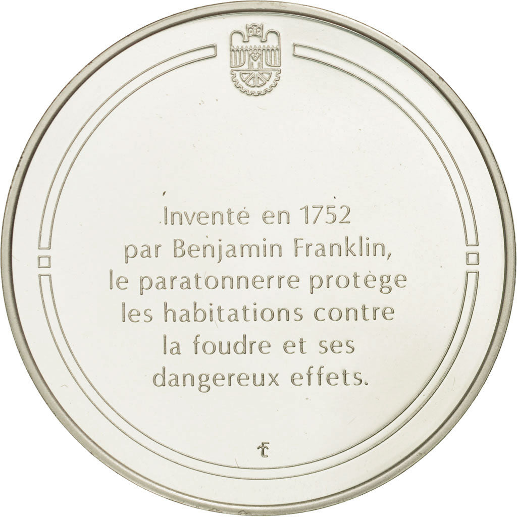 Frankreich, Medal, Le paratonnerre, Sciences & Technologies, STGL, Silber