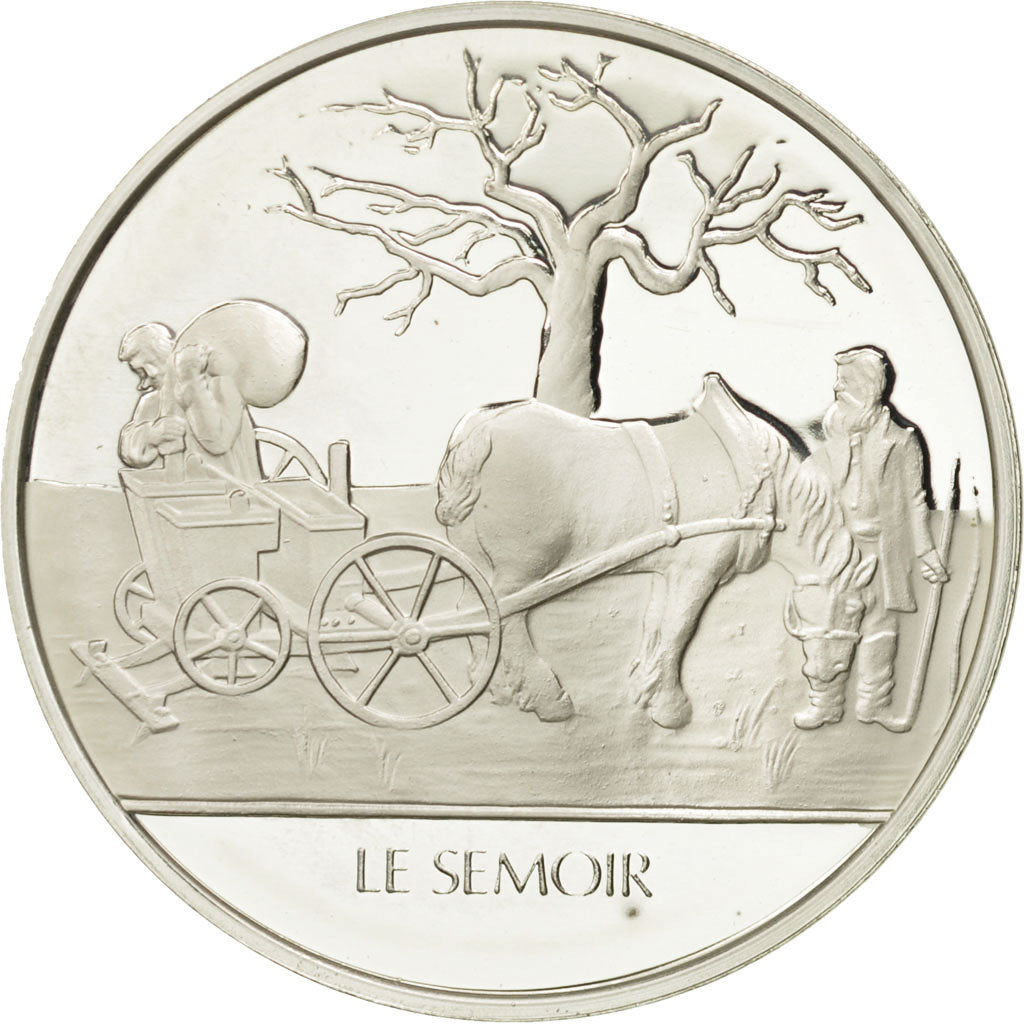 France, Medal, Le semoir, Sciences & Technologies, FDC, Argent