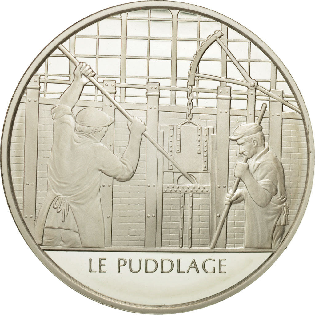 Francja, Medal, Le puddlage, Nauka i technologia, MS(65-70), Srebro