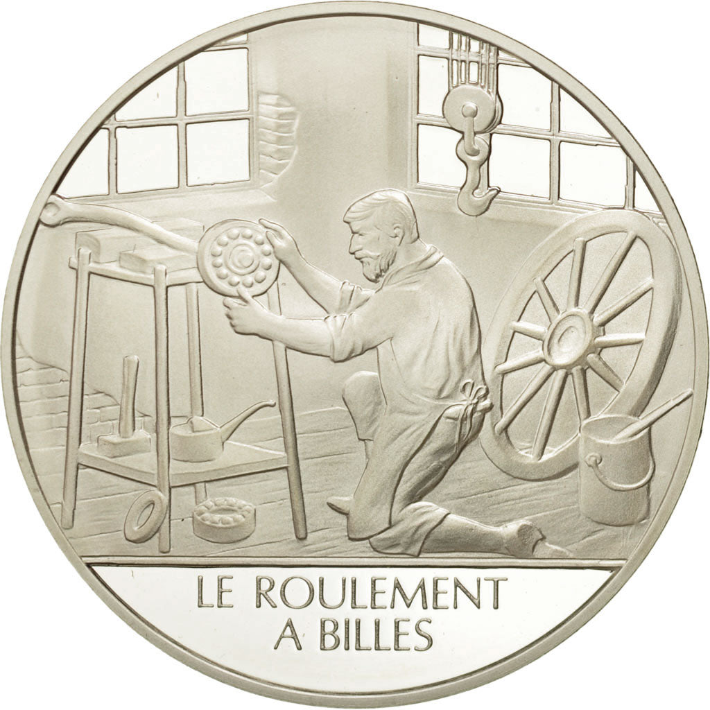 France, Medal, Le roulement à billes, Sciences & Technologies, FDC, Argent