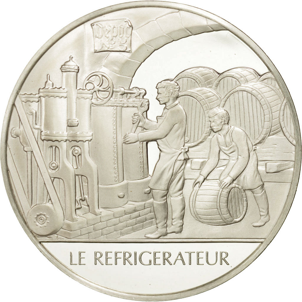 Frankreich, Medal, Le réfrigérateur, Sciences & Technologies, STGL, Silber