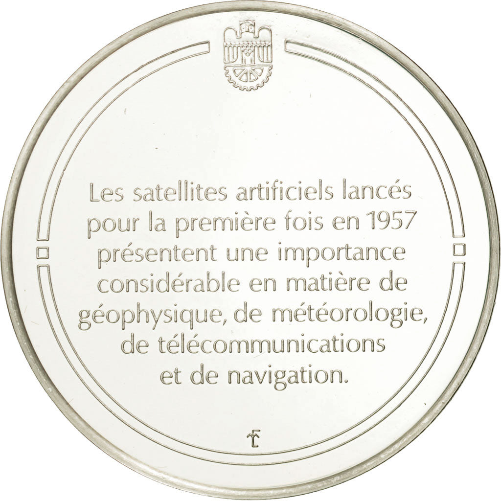 Francja, Medal, Le satellite artificiel, Nauka i technologia, MS(65-70), Srebro
