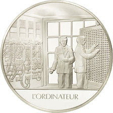 Francia, Medal, L'ordinateur, Sciences & Technologies, FDC, Argento