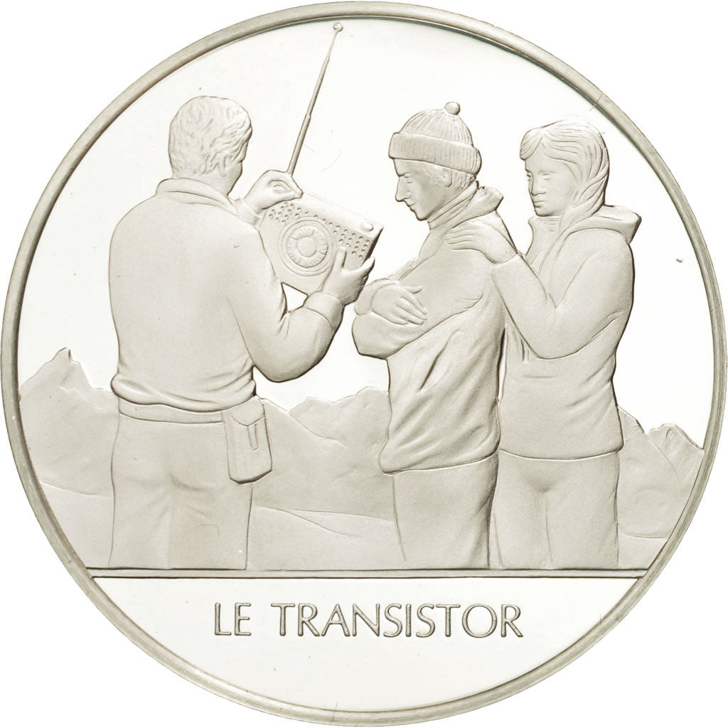 Francia, Medal, Le transistor, Sciences & Technologies, FDC, Plata