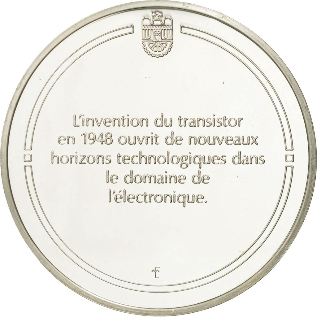 Francia, Medal, Le transistor, Sciences & Technologies, FDC, Plata