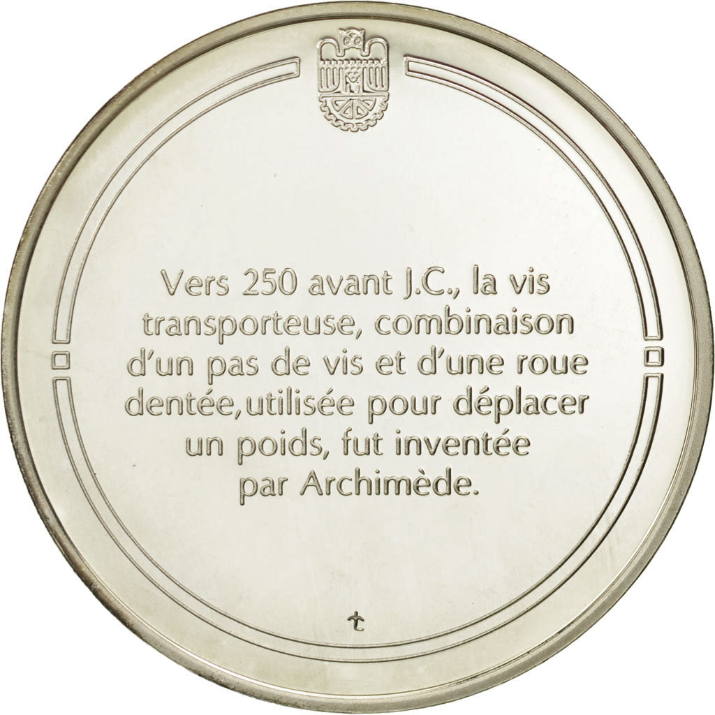 France, Medal, La vis transporteuse, Sciences & Technologies, FDC, Argent
