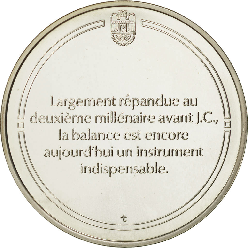France, Medal, La balance, Sciences & Technologies, FDC, Argent