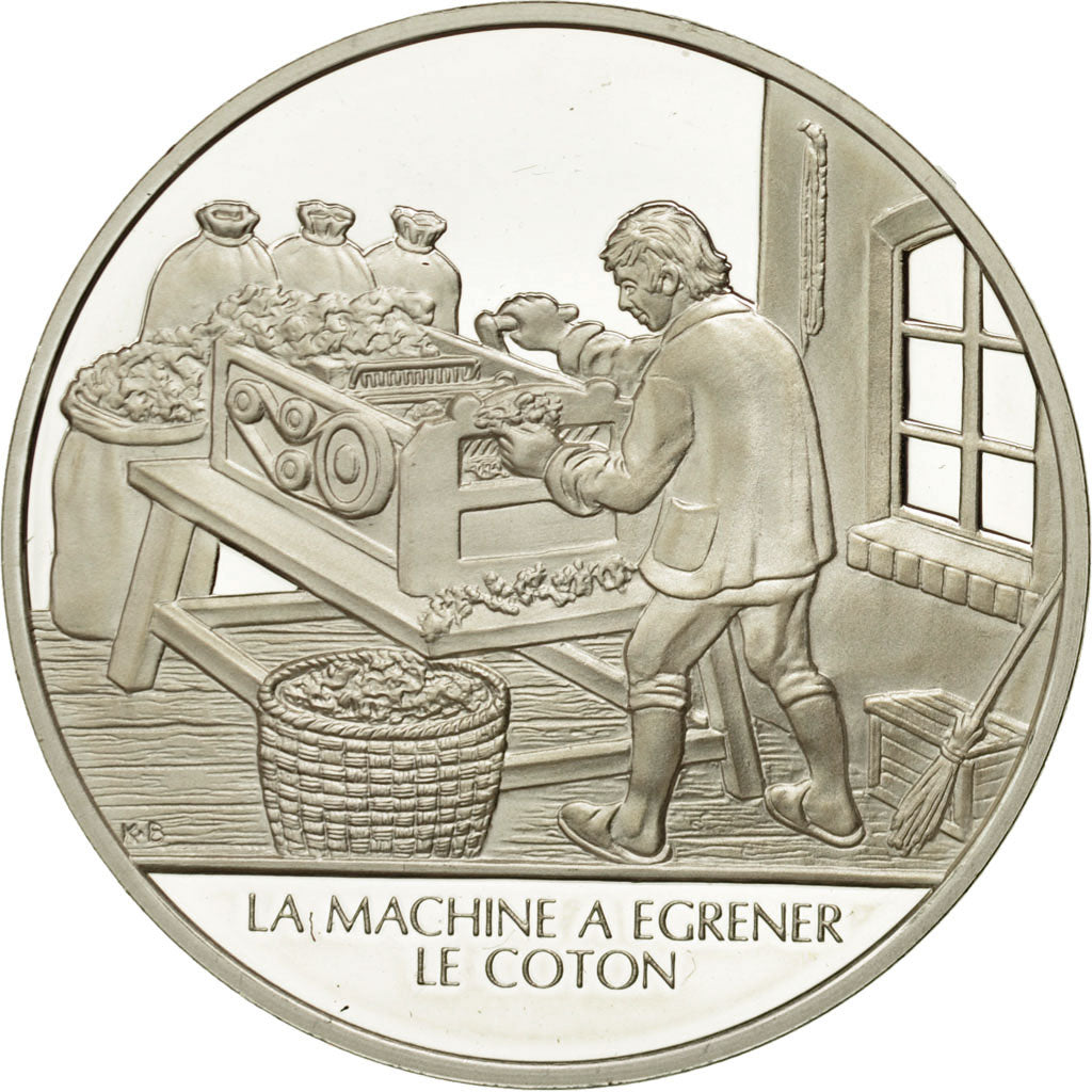 France, Medal, La machine à égrener, Sciences & Technologies, FDC, Argent