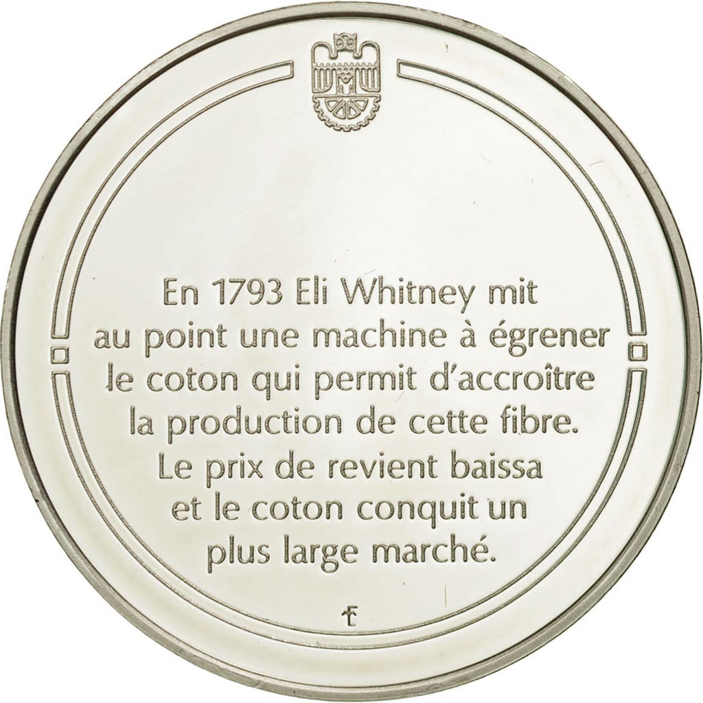 France, Medal, La machine à égrener, Sciences & Technologies, FDC, Argent