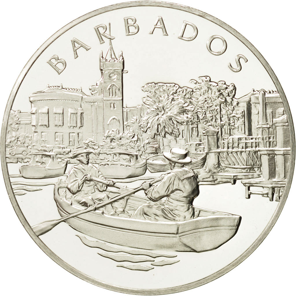 France, Medal, Nations du Monde, Barbade, Politics, Society, War, MS(65-70)