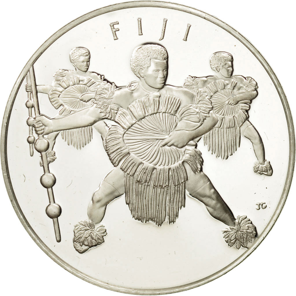 France, Medal, Nations du Monde, Fidji, Politics, Society, War, FDC, Argent