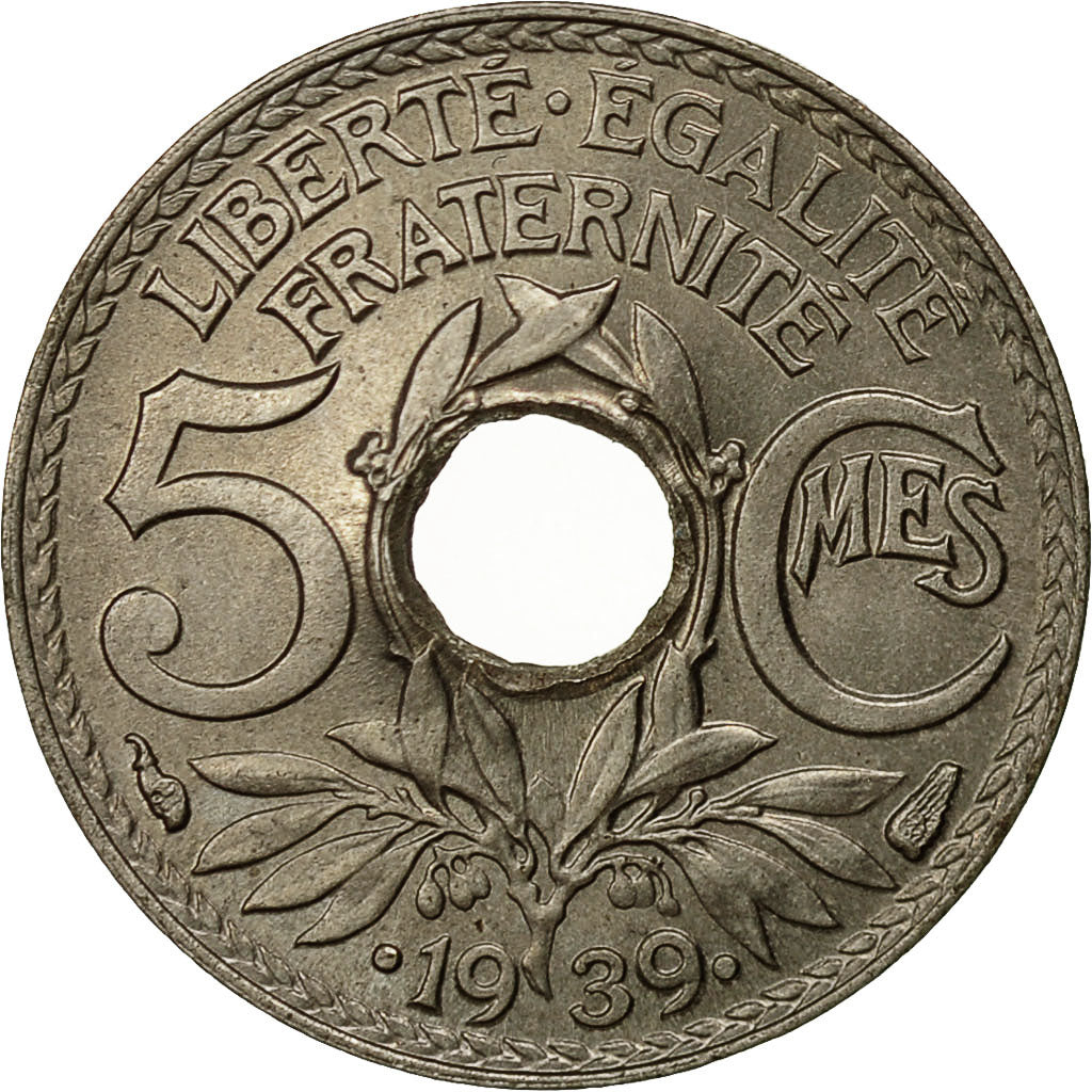 Monnaie, France, Lindauer, 5 Centimes, 1939, Paris, SUP+, Nickel-Bronze