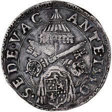 Papal States, Sede Vacante, Testone, 1559, Rome, Silver, EF(40-45)